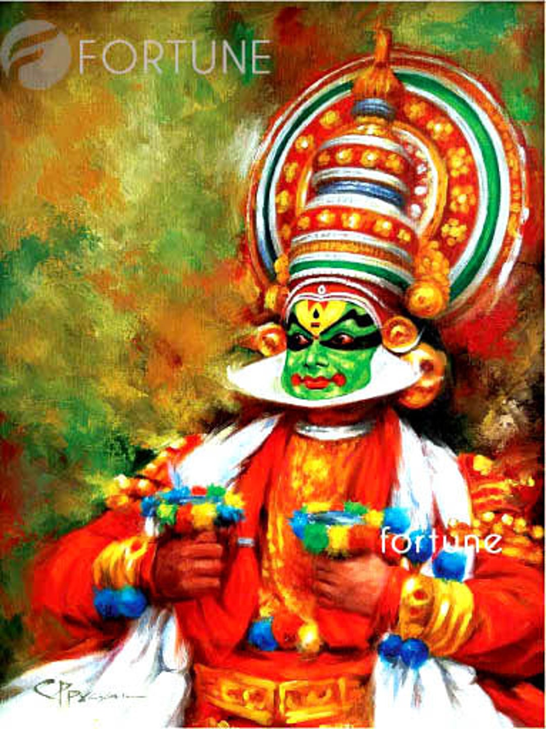 Kathakali Video Sexy Video - Kathakali Pacha/ Original Painting Oil on Canvas / Home - Etsy Singapore