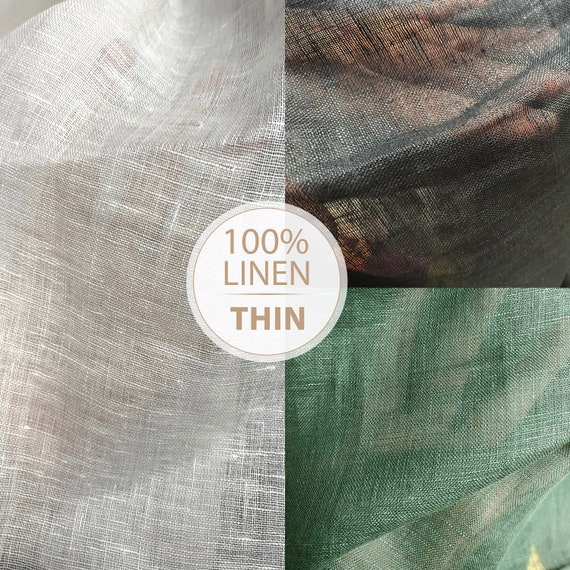 100 Linen Fabric Gauze Linen Fabric Thin Linen Fabric Etsy