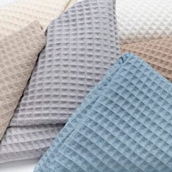 Waffle Weave Fabric by the Yard Etsy
