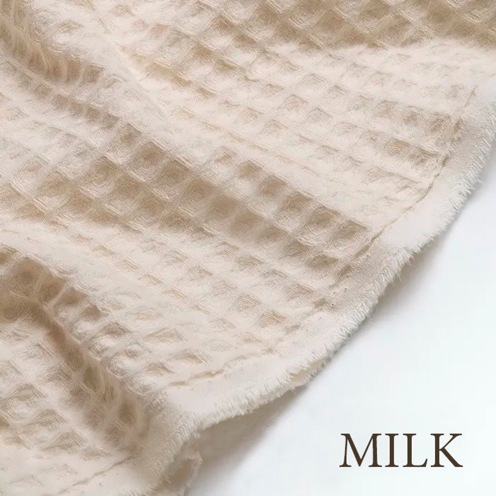 Waffle Fabric 100 Cotton Fabric by the Yard Waffle Plaid Etsy