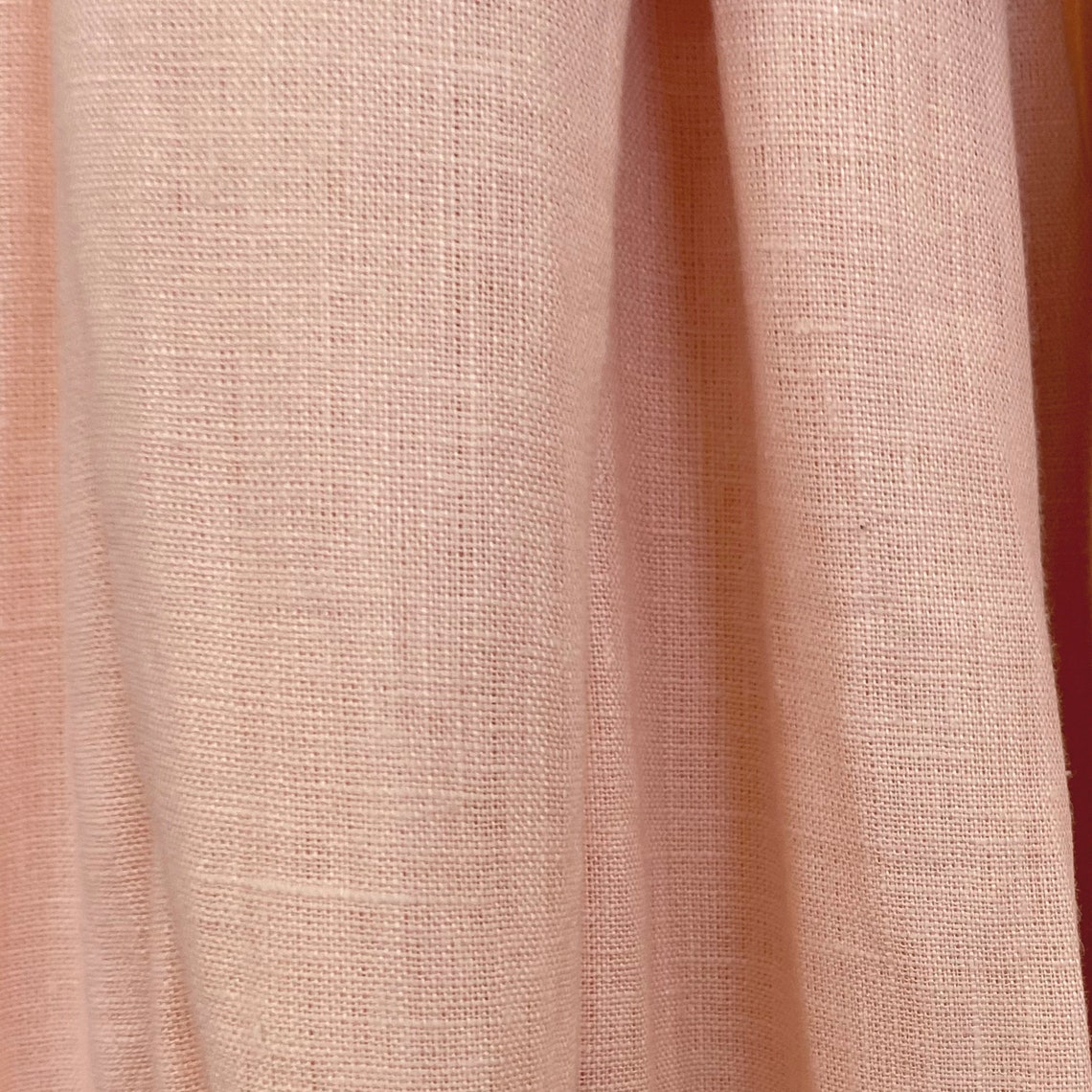 Light Peach Linen Fabric by Yard Natural Linen Fabric Etsy