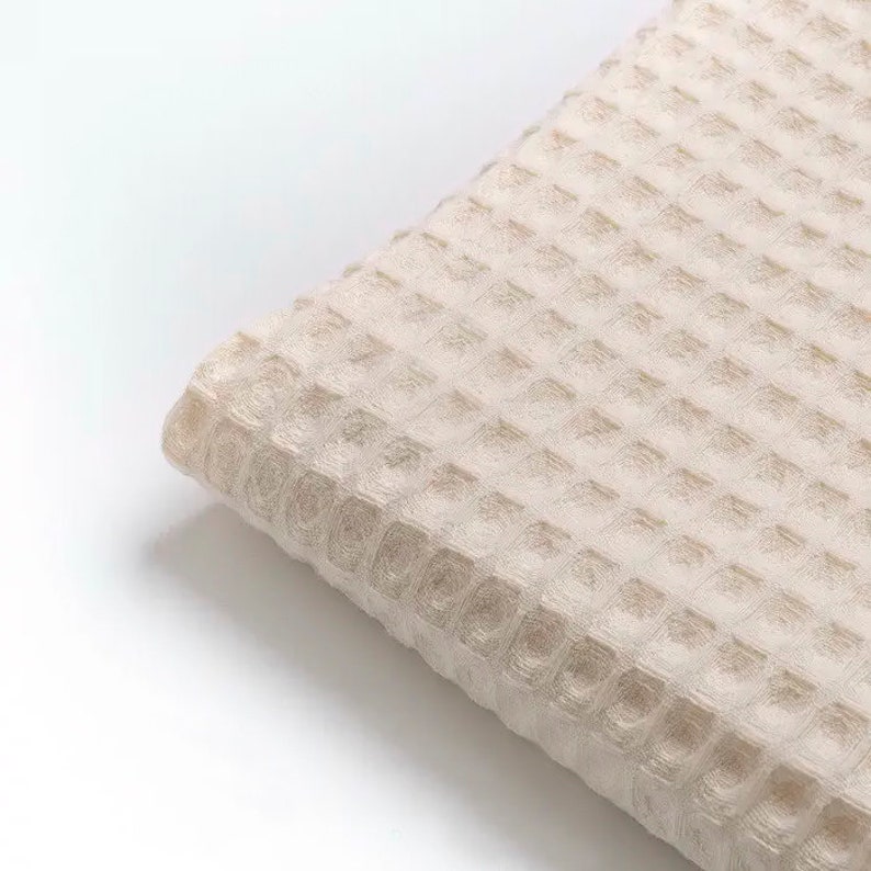 Waffle Fabric 100 Cotton Fabric by the Yard Waffle Plaid Etsy