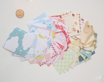 40 Stück niedliche Memo Sheets Grab Bag Transparentpapier; Perfekt für Junk Journals, Planer und andere Dekorationen; Schreibwaren