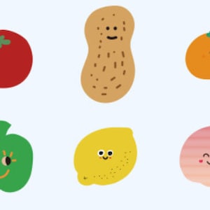 100pc Sticker Set Pack for Journaling and Decorating; Stationary Supplies; Food/Snacks/Fruits/Geometry