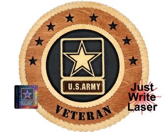 Licensed 12" Custom US Army Logo Wall Tribute - Veteran