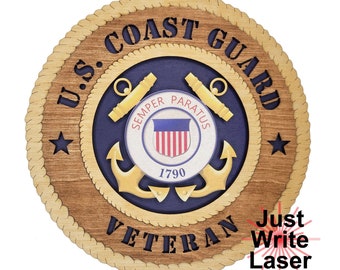 US Coast Guard Colorized Wall Tribute - Veteran - Licensed 12" Custom