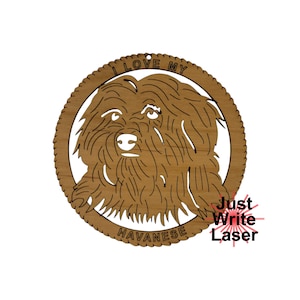 Havanese Wooden Dog Ornament