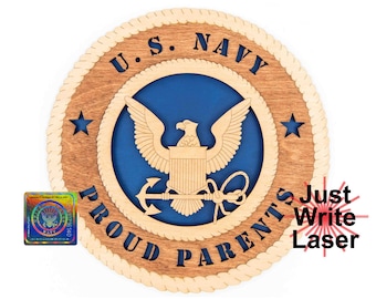 SALE - 12" US Navy Wall Tribute Licensed - Proud Parents