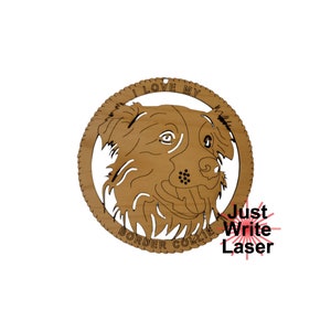 Border Collie Dog Christmas Ornament - Laser Engraved Pet Gift for Holiday Decor