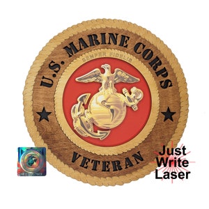 US Marine Corps Enlisted Color Veteran Wall Tribute - Custom 12&quot; Licensed Product