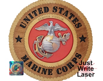 US Marine Corps Officer Custom Color Wall Tribute Licensed 12"