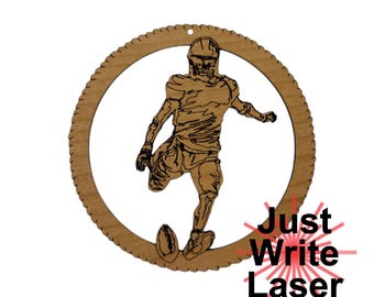 Handcrafted Football Kicker Christmas Ornament - Unique Sports Gift Made in USA