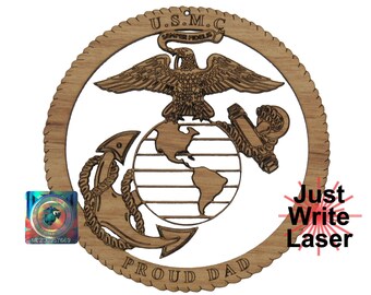 Licensed USMC Proud Dad Ornament