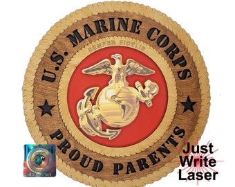 US Marine Corps Enlisted Color Proud Parents Wall Tribute - Custom 12" Licensed Product
