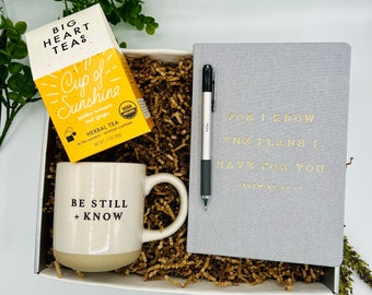 Curated Gift Box with Journal, Mug and Tea