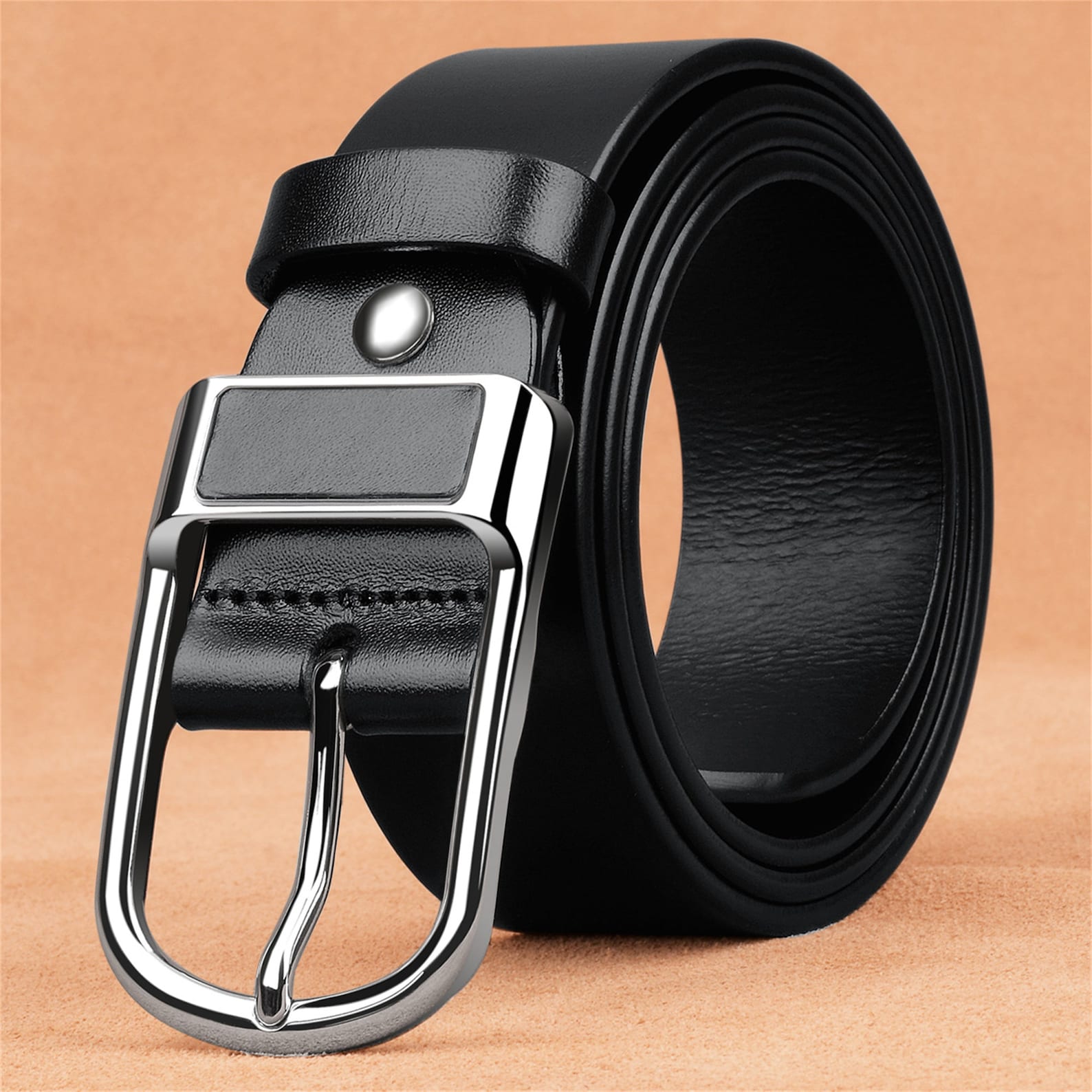 Leather Belt Men's Classic Minimalist Full Grain Leather | Etsy