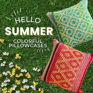 PACK X2 Decorative Pillowcase  • Colorful Cushion • Ethnic Cushion • Artisanal Cushion • Decorative Cushion • Handmade Textiles • FRAZADA