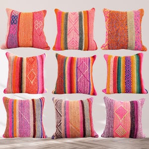 PACK X 3 Cushion Cover • Colorful Cushion • Ethnic Cushion • Artisanal Cushion • Decorative Cushion • Handmade Textiles • FRAZADA cushion