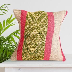 Authentic Peruvian wool cushion cover • Peru folk • Housewarming gift • Peruvian Frazada