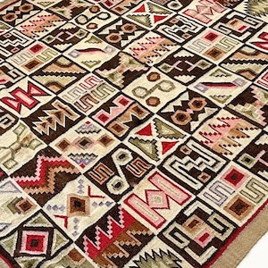 Handwoven Andean Blanket•Colorful Peruvian Textile•Traditional Boho Design•Eco-Friendly Fabric