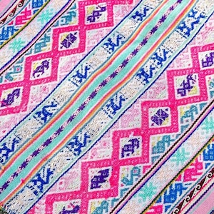 Handwoven Peruvian Textile•Traditional Andean Design•Authentic Handwoven•Andean Textile•Vibrant Peruvian•Artisanal Design