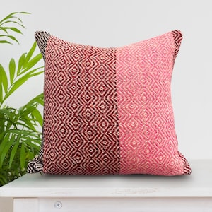 Bonita Cushion • Kissen • Cojin • 18x18 •Pillow • Almohada • Covers •Unique Designs •Made from Authentic Peruvian Blankets •Vibrant Colors