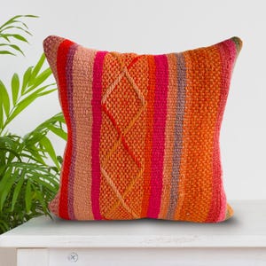 Quechua Weaving Pillow•18x18•Cusco Style Textiles •Woven Andean Cushion •Handmade in Peru •Ethnic Home Decor • Peru Home • Peruvian Textiles