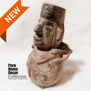 Capolavori di ceramica peruviana • Autentico vaso con staffa della cultura Nazca • Sta per finire • Linee di Nazca • Ceramica Nazca