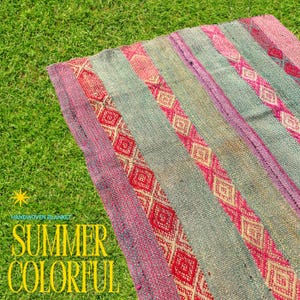 Artisanal rug • Wool blanket•Beach blanket•Handwoven Sheep•Area Rug•Peru decor •Peru Rugs•Picnic blanket