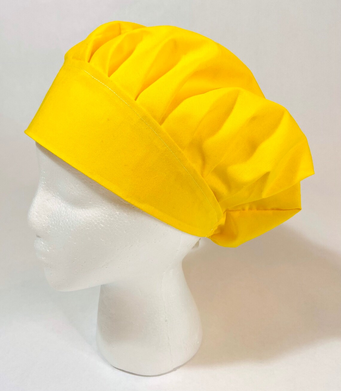 yellow scrub cap