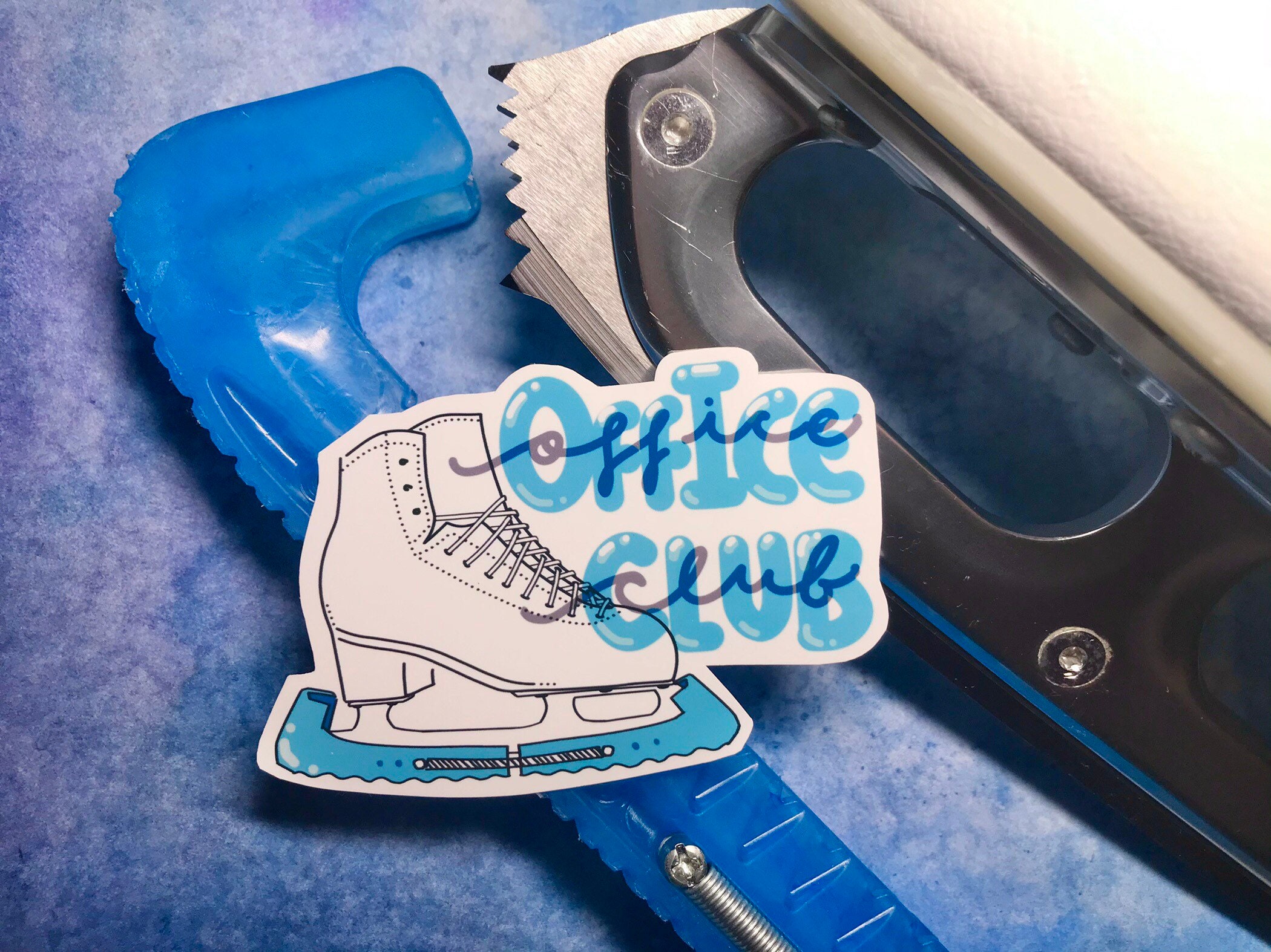 Off Ice Club Figure Skate Sticker Etsy
