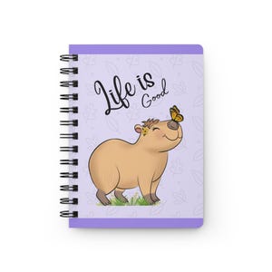 Diario en espiral "La vida es buena", cuaderno con vibraciones positivas