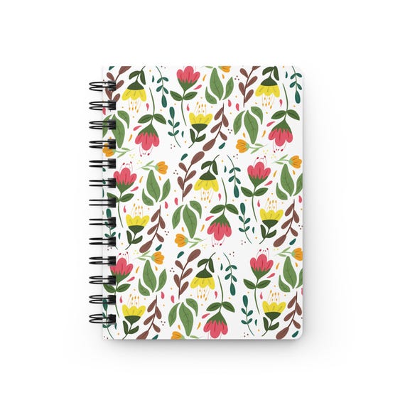 Floral Spiral Journal Writing Notebook