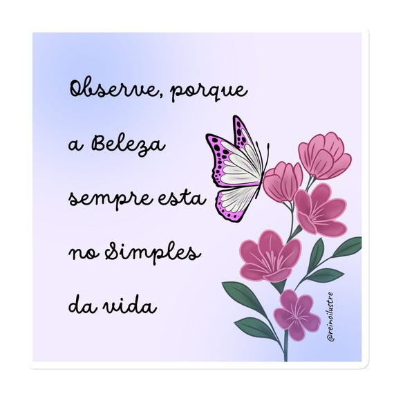 Butterfly & Floral Magnet