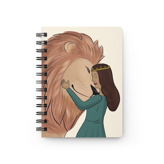 Spiral Bound Journal  Lion and Girl