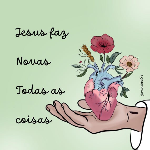 Floral Heart Digital Illustration: Printable Card, Bookmark (Digital Download)