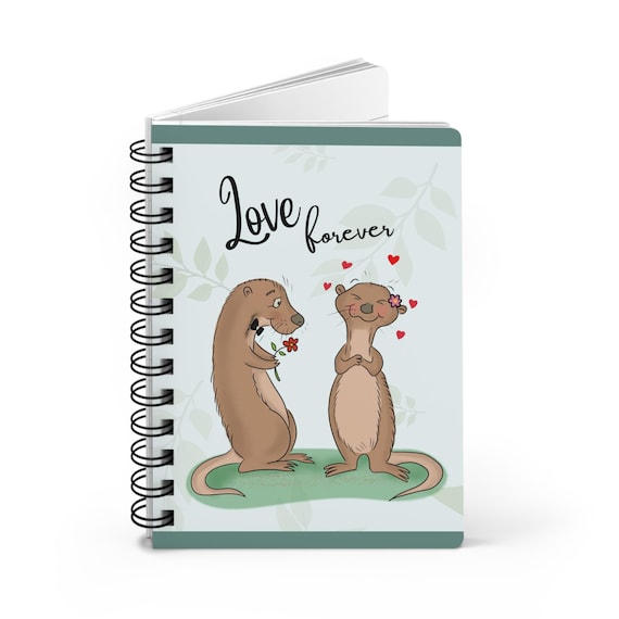 Love Forever Spiral Bound Journal | Romantic Notebook valentine day