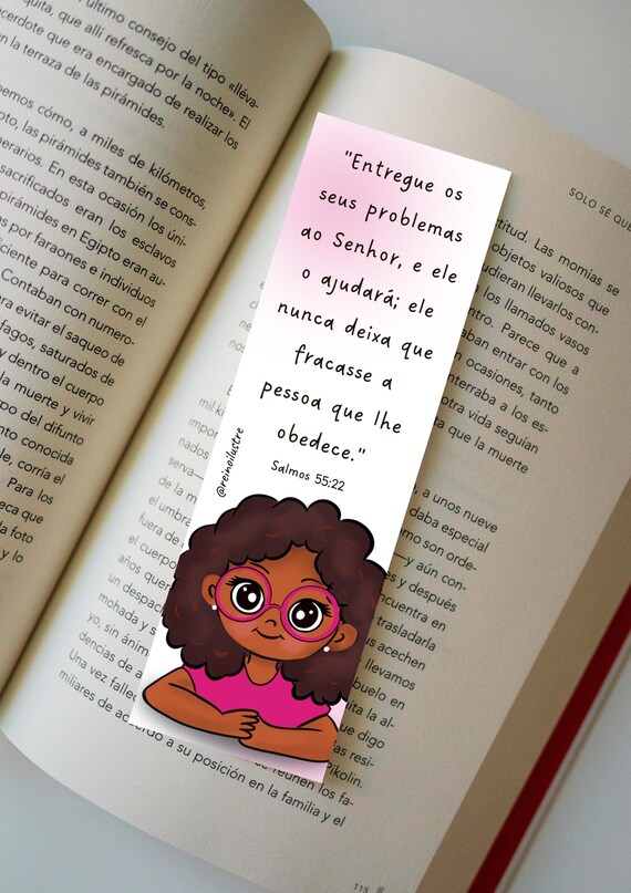 Marcador de livros (bookmark bible verso)