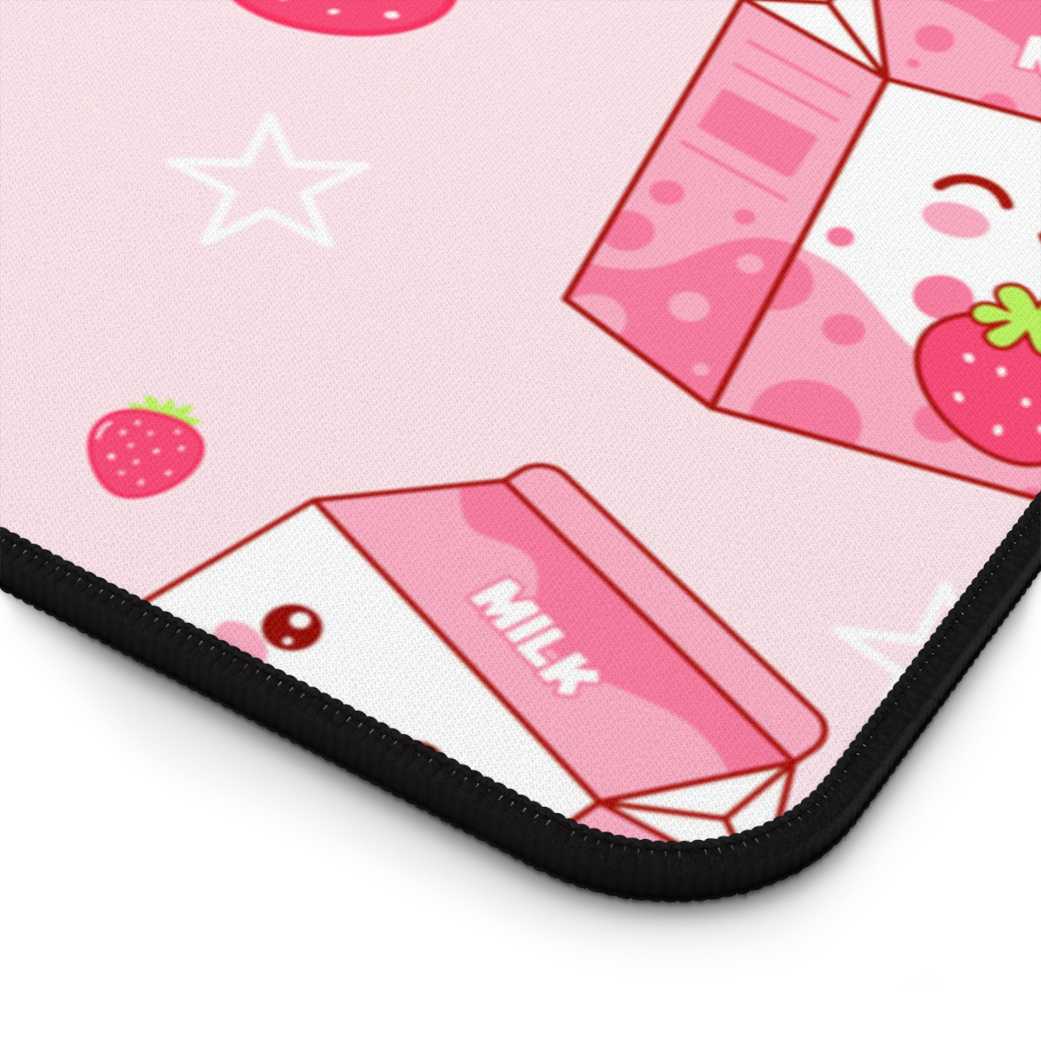 Pink Game Strawberry Milk Gaming Mouse Pad XL, Large