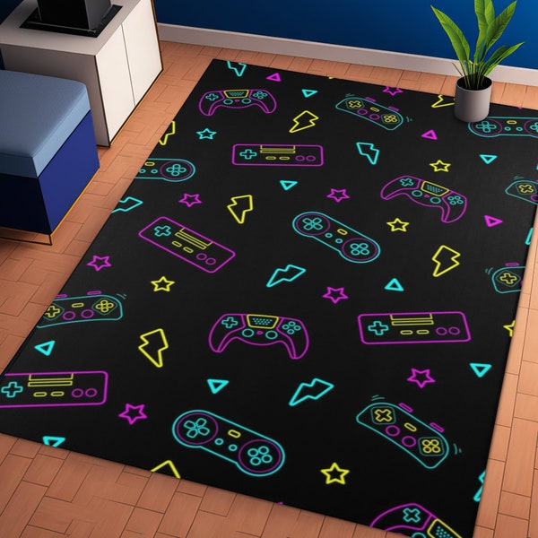 90s Pattern Retro Rug Etsy