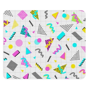 Retro Mouse Pad, Arcade Desk Mat, 90s Mouse Pad, Cute Mouse Pad, Memphis Design, Desk Decor, Office Desk Accessories, 80s Nostalgia Gift