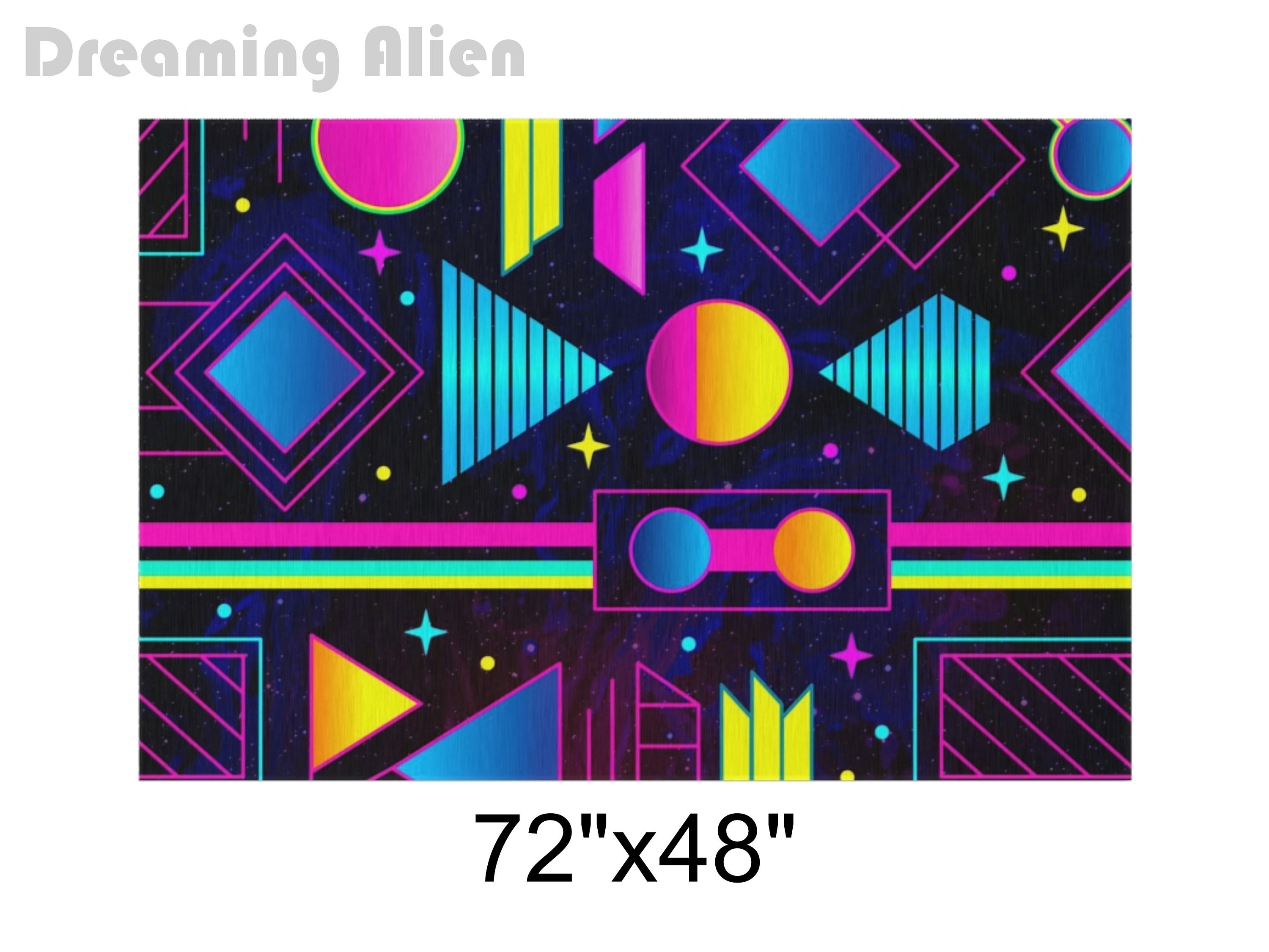 Retro Arcade Carpet, Colorful Trippy Area Rug, 80s 90s Accent Floor Mat ...