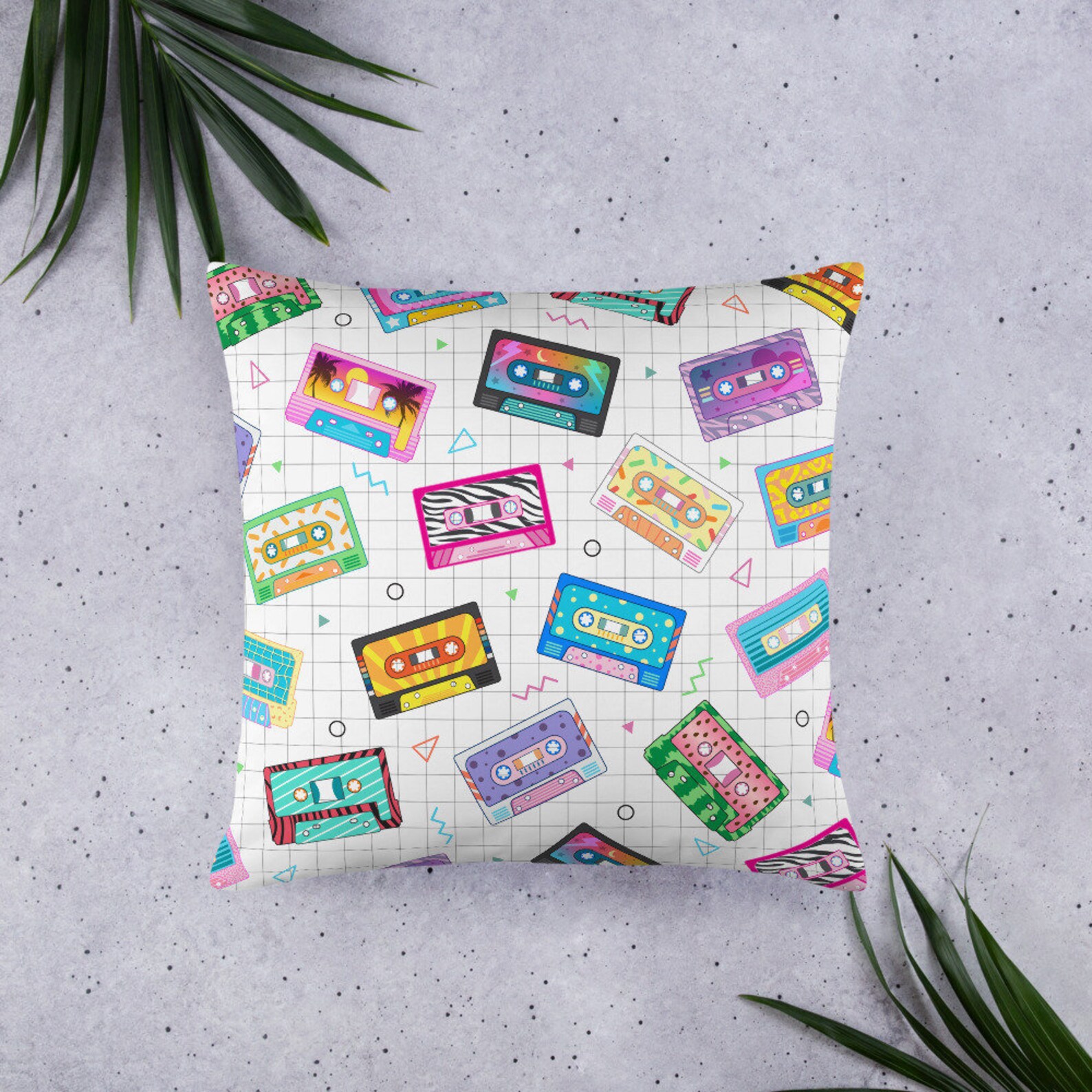Mix Tapes 1980s Pop Retro Throw Pillow Decorative Pillow Etsy