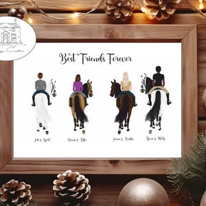 Pony Quote Horse & Rider Print A4 - Best Friends Forever
