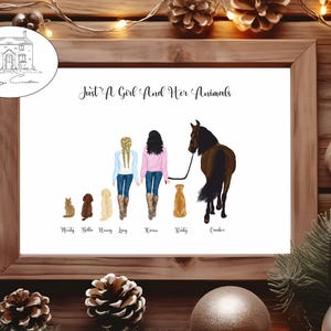 Horse, Rider & Animals A4 - A Girl and Her Animals