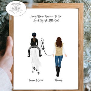 Pony Quote Horse & Rider Print A4 - Every Horse Deserves To Be Loved By A Little Girl.