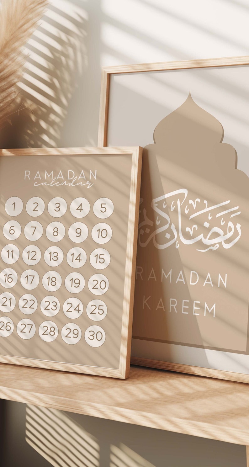 Ramadan Poster Set of 2 Ramadan Countdown Eid Ramadan Kareem Print