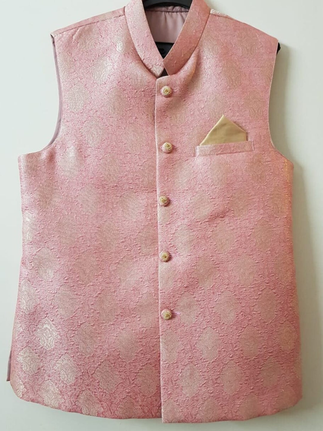 Pakistani Waistcoat Men Indian Groom Waist Coat Mehndi Ethnic Etsy