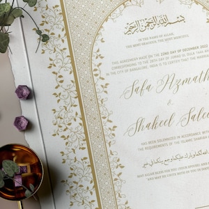 Nikkah Certificate Digital Marriage Certificate Gold Nikahnama
