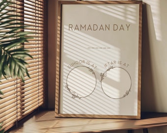 Tracker Iftar Suhoor Tracker temporale Suhoor Iftar Time Calendario Ramadan Tracker giorno del Ramadan Stampa Arredamento Ramadan Pianificatore Ramadan stampabile